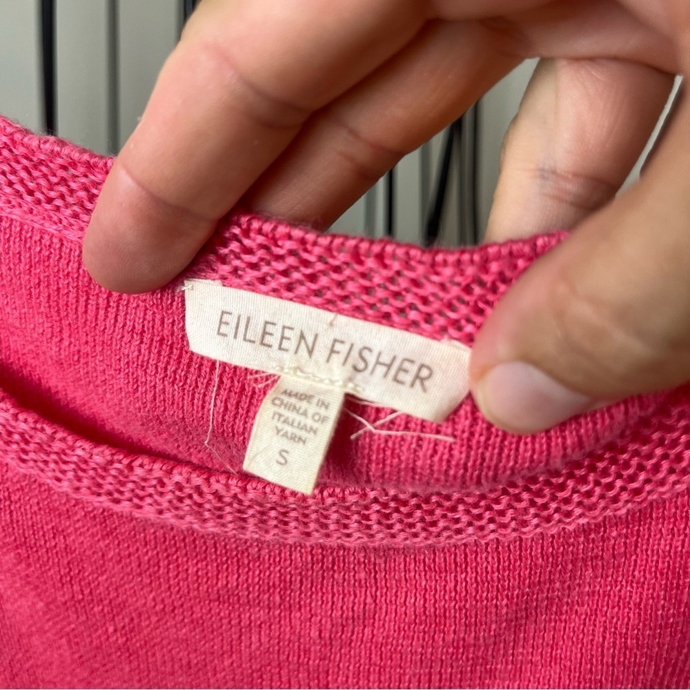 EILEEN FISHER Pink Hemp Sweater Tank Top size Small
